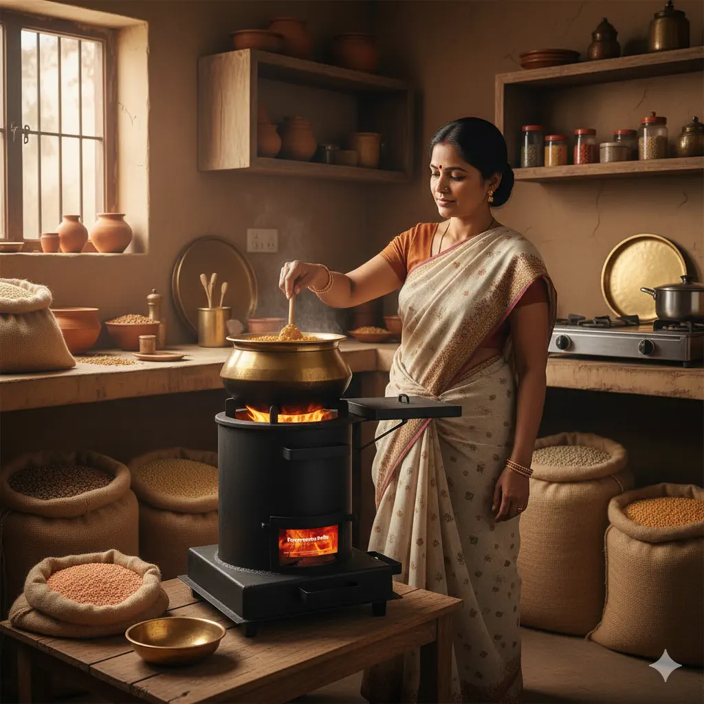 Wood Gasifier Stove in Commercial Kitchen